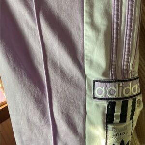 Adidas Purple and White Track Pants